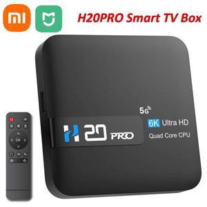 Xiaomi MIJIA H20PRO 스마트 TV 박스 WiFi6 안드로이드 10 6K 3D 미디어 플레이어 2.4G 및 5G WIFI 매우 빠