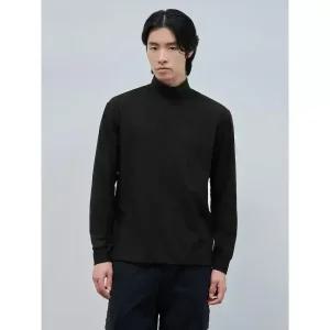 [빈폴] 스트레치 반터틀넥 티셔츠 - 블랙 (BC4841C105)