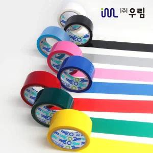 컬러 OPP박스테이프 빨강 강력접착중포장 50Mx50개BOX