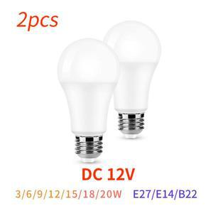 2개 세트 DC12V LED 전구 E27 E14 B22 램프 3W 6W 9W 12W 15W 18W 20W Bombilla Led 저전압 조명