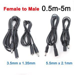 연장 코드 5V 2A 5X1 35MM 12V 5A 5X2 1MM 플러그 커넥터 케이블 전원 공급 장치 어댑터 라인