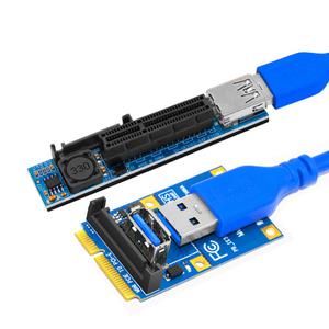 미니 소형 PCIE-PCI-E X4 슬롯 라이저 카드 포트 어댑터 PC 그래픽 카드 커넥터 60cm USB3.0 연장 케이블 P