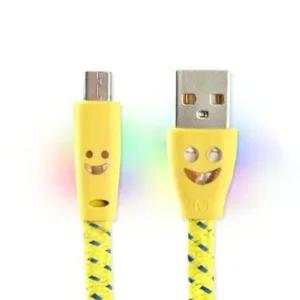 핸드폰 LED 케이블 5핀 USB 충전 케이블 1M 옐로우 (WFHRKMW)