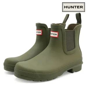 HUNTER 오리지널 첼시 레인부츠 장화 올리브리프 WFS2078RMA-OVL