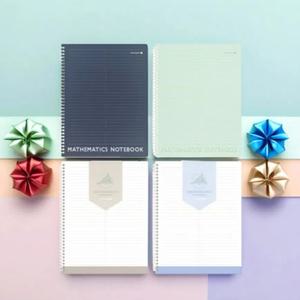 모닝글로리 A4 수학 좌철 스프링노트 항균 연습장 유선 노트 2분할 공책 (랜덤 1개)