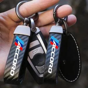 차키케이스 혼다 어코드 유로 Stufenheck 자동차 액세서리 탄소 섬유 질감 키 링 체인 Keyring 자동 차량