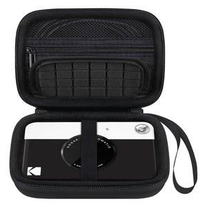 KODAK Printomatic 풀 컬러 즉석 인쇄 디지털 카메라용 엘론보 휴대용 케이스, 블루투스 포토 프린터 보관 홀더 백, 메쉬 인화지 SD 카드 USB 케이블, 블랙+블랙