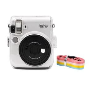 Instax 미니 70 투명 케이스 크리스탈 카메라 보호 케이스(스트랩 포함) CAA66