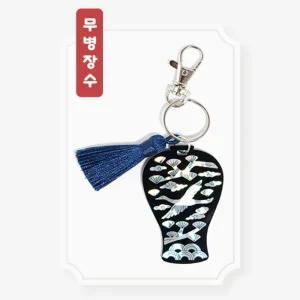 민화샵 자개 스티커 키링만들기-무병장수 (학) 4.2x12cm