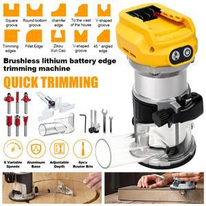 브러시리스 무선 트리머 목공 전기 트리밍 기계 Dewalt 18V 20V 배터리 용 목재 밀링 Slotting 조각 도구