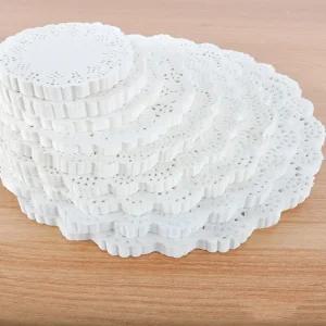 도일리페이퍼원형(16.5cm)100매 생일 냅킨 접시 파티 종이 포장 포장지 답례품 컵도일리 받침 받침대