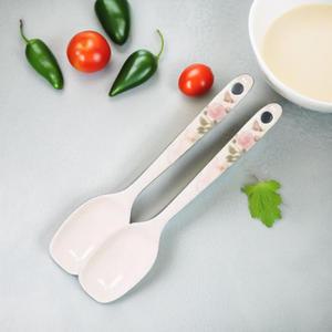 퀸로즈 밀크스푼 조리 수저 스푼 숟가락 볶음주걱 멜라민 다용도 주방 (2p 3개)