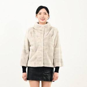 우진모피(WJ) 코펜하겐 퍼 휘메일 다크화이트 밍크코트 국내생산 본사직영