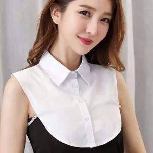 샬라라 넥셔츠 탈착식 페이크 가짜 넥카라 넥워머 레이어드 블라우스 이너 케이프