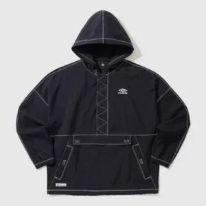 엄브로후드집업 LQC UP321CWT92-BLK 크리스피 타슬란 긴팔 후드 아노락 / BLACK