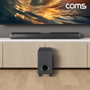 Coms 120W 고출력 사운드바 2.1ch 우퍼 홈시어터 블루투스 가성비 TV 거실 스피커 FM 라디오 [YA926] 
