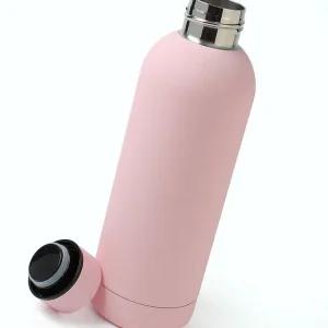 HGE FDA 실리콘 텀블러 예쁜 보온병 750ML 핑크 진공 물병 이중 스텐 보냉병 보온 물통