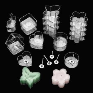 플라스틱 투명 캔들 몰드 하트 모양 티라이트 컵 DIY 내열성 거치대 홈 데코