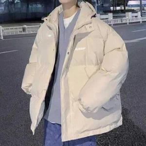 데일리룩 오버사이즈 루즈핏 후드 숏패딩 점퍼 스트릿 겨울자켓 따뜻한패딩 남성패딩