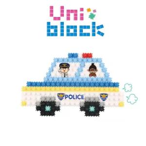 유니블럭 6000 탈것 만들기 경찰차 (UB011) 장난감 블록 조립 취미 용품 어린이 조립용 미니