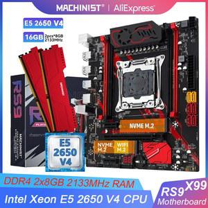 마시 RS9 X99 세트 키트 인텔 마더보드 V4 A2011 RAM 제온 E5 듀얼 2650 2X8GB 메모리 4채널 DDR4 프로세서