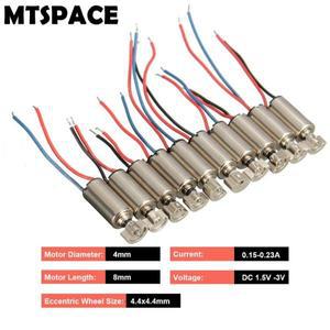 MTSPACE 10 개 세트 4x8mm DC 1.5-3V 마이크로 휴대 전화 코어리스 진동 모터 SANYO 고 미니 마사지