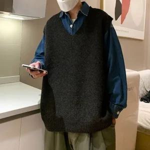 젠틀맨 데일리 브이컷 믹스컬러 클래식 울탑 패딩베스트베스트자켓 (WFJUC7S)