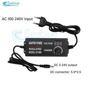 DC모터조절식 교류에서 직류로 전원 공급 3V 5V 6V 9V 12V 3A 5A 범용 8 핀 DC 48W 60W 72W 어댑터
