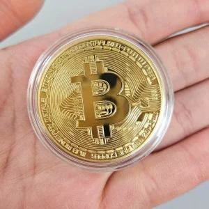 기념주화 비트코인 모양 선물용 주화 동전 기념 골드 금 재물 운 메달 수집