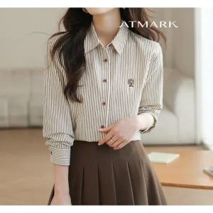 [앳마크]ATMARK (77까지)윈플로워단가라셔츠_AA56SH028G