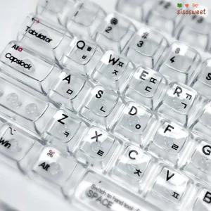 예쁜 키 캡 투명 키보드 키캡 방수 플라스틱 기계식 RGB
