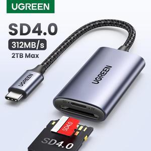 UGREEN 카드 리더 SD4.0 312MBs USB-C to SD 마이크로SD TF USB3.0 메모리 어댑터 (맥북 노트북 PC 아이폰1