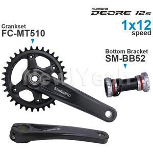 Shimano DEORE M6100 12단 그룹세트, MT510 크랭크셋 177mm Q 팩터 및 하단 브래킷 SM-BB52 68/73mm 쉘 폭