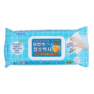 마법의 청소박사 물티슈 60매 캡형 기름때 찌든째