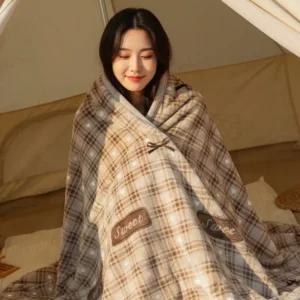 대형 밍크 담요 극세사 블랭킷 150x200 양면 두꺼운 겨울 쇼파 캠핑 체크 이불
