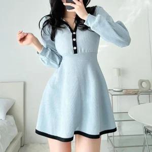 여자 봄 데이트 나들이 플레어 미니원피스_4