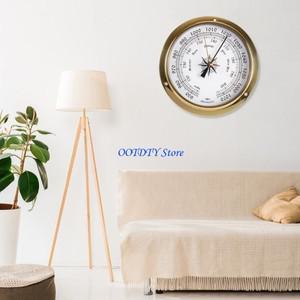 367a 115mm 벽 마운트 온도계 히그로 미터 기압계 시계 조석 기상 관측소 실내 실외