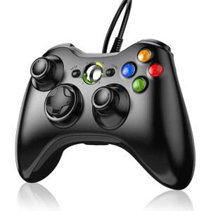 Xbox 360용 YUDEG Xbox 360 유선 컨트롤러 게임패드 컨트롤러(블랙)