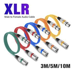 RCA 케이블컬러 XLR 오디오 케이블 남성-여성 3핀 마이크 연결선 믹서 앰프 프리앰프 스피커 시스템 라디오