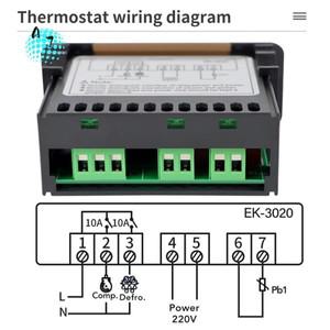 A07F-디지털 온도 컨트롤러 220V 쿨 히트 스위치 냉장고 냉동 해동 조절기 센서
