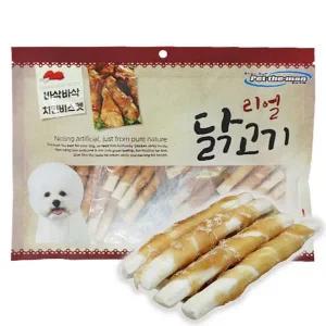 강아지 치킨 고기말이 비스켓 300g 1P 영양 져키 스틱