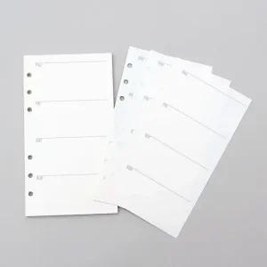 6공 주간 다이어리 속지 180매 A6 사이즈 리필내지 6공다이어리속지 A6다이어리속지