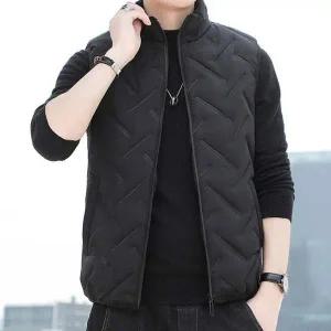 겨울 하이넥 경량 패딩조끼 겨울 방한 조끼 보온 베스 남성조끼