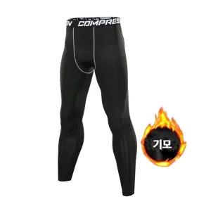 남성 운동복 머슬핏 기모 레깅스 타이즈 이너웨어