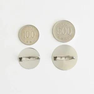 리본 부자재 옷핀 원판핀 공예 25mm 브로치핀 코사지받침 원형브로치