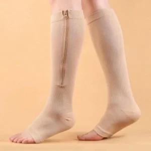 종아리 종아리아대 레그 쉐이퍼 다리 슬리브 지퍼형 밴드(L)(베이지) 스타킹 압박