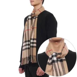 [버버리] 25FW 남성 체크 캐시미어 머플러 (8076576 ARCHIVE BEIGE M 25F)