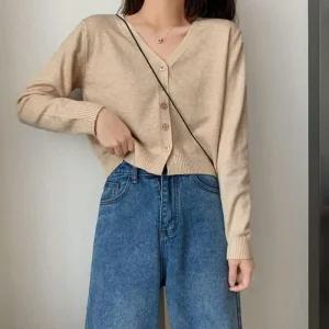 데일리 데일리아우터 긴팔가디건 가을 5컬러 브이넥 단추 봄 패션가디건 편한