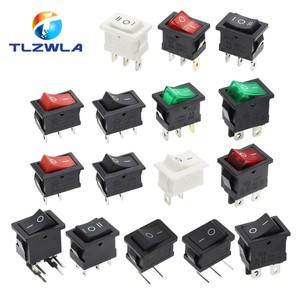 10PCS 스위치 ON-OFF KCD1 15x21mm 2Pin 선박  6A 250V 10A 15X21 로커 전원