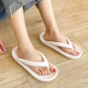 여성 해변 썸머 베이직 쿠션 슬리퍼 쪼리 경량 비치